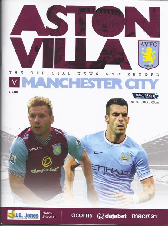 Aston Villa FC v Manchester City FC